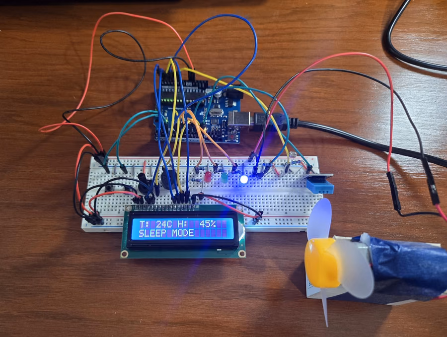 SLEEP mode with the blue LED as a nightlight